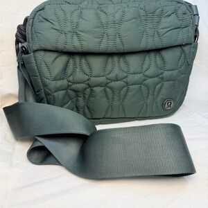 Lululemon Embrace Quilted Crossbody Bag in Dark Green